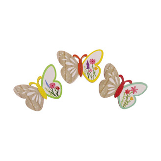 MOTÝL NALEPOVACÍ 4cm 10ks*MIX BAREV